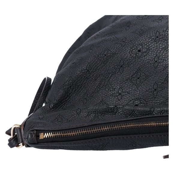 Louis Vuitton Selene MM Medium Hobo Tote Crossbody Mahina Leather Black - Picture 10 of 16